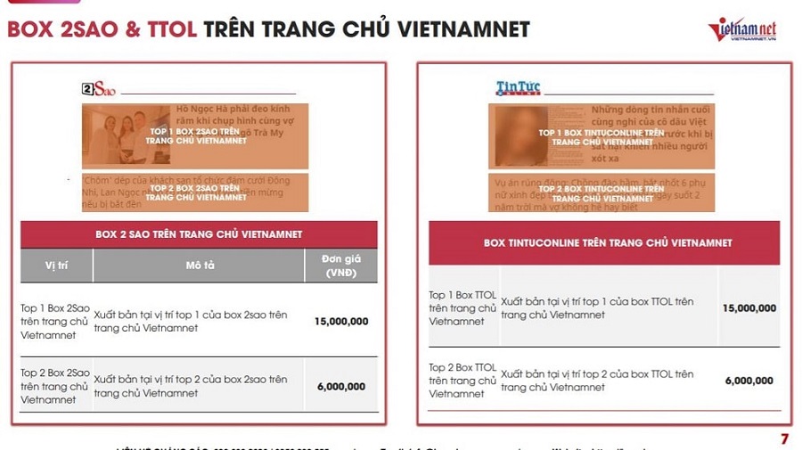 Báo giá đăng bài PR trên báo Vietnamnet.vn mới nhất 